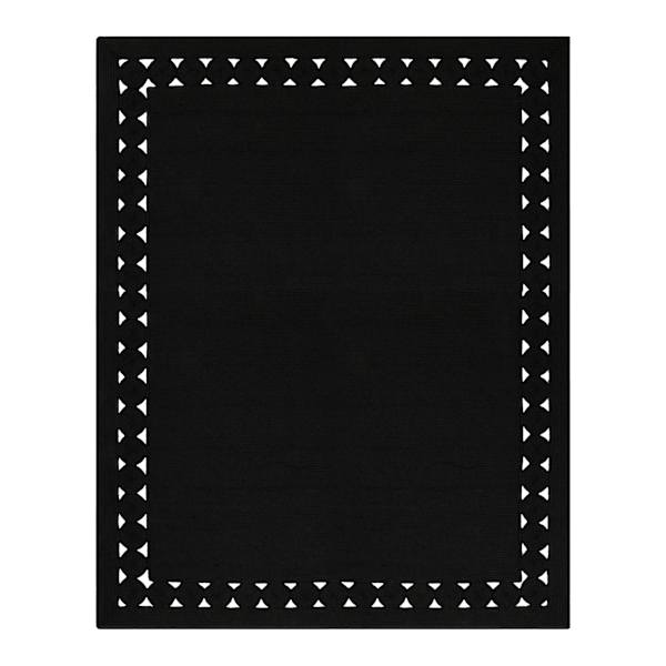 (D517) Found & Fable Black Braided Area Rug, 8x10