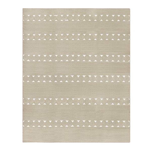 (D516) Tracey Boyd Ivory Braided Area Rug, 8x10