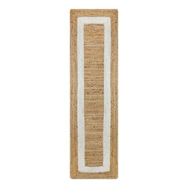 (B728) Providence Kinsey Natural Border Runner, 2x7