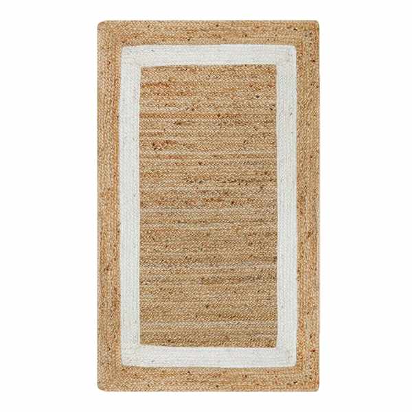 (B728) Providence Kinsey Natural Border Accent Rug, 3x5
