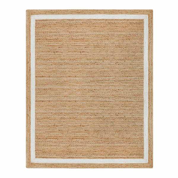(B728) Providence Kinsey Natural Border Area Rug, 8x10