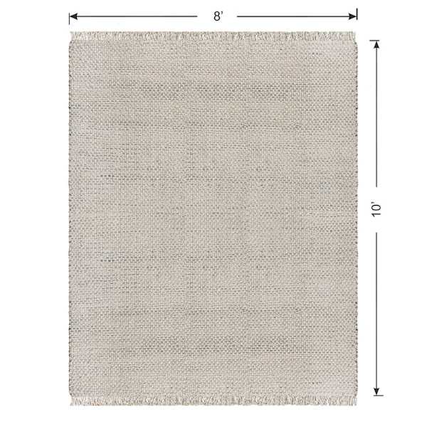 (B724) Ty Pennington Topher Neutral Flatweave Area Rug, 8x10