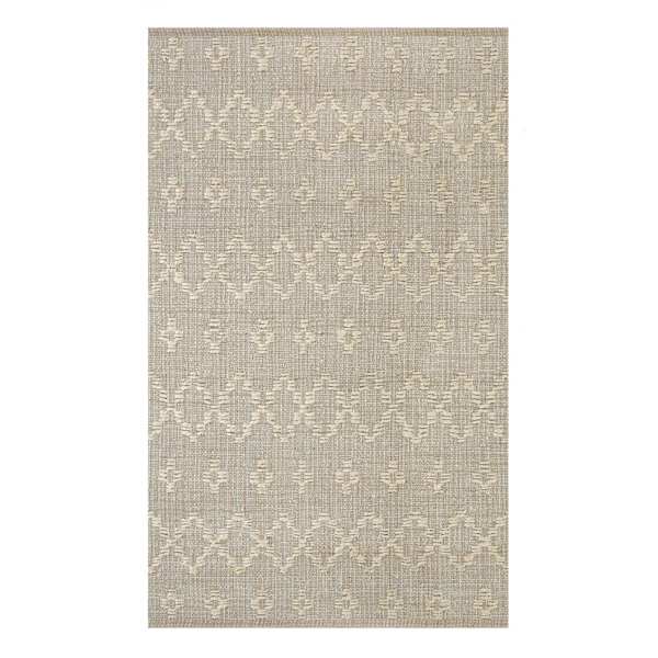 (B726) Honeybloom Denali Neutral Flatweave Accent Rug, 3x5