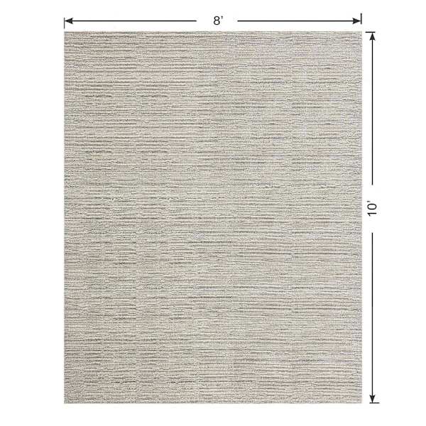 (A472) Honeybloom Burns Neutral Woven Area Rug, 8x10