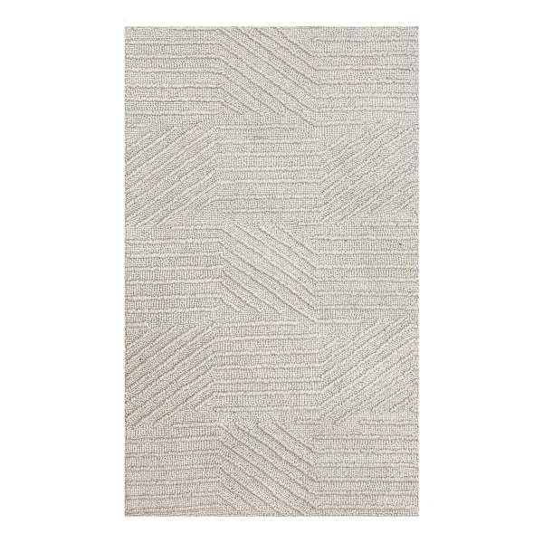 (A473) Found & Fable Dartmouth Ivory Tufted Accent Rug, 3x5