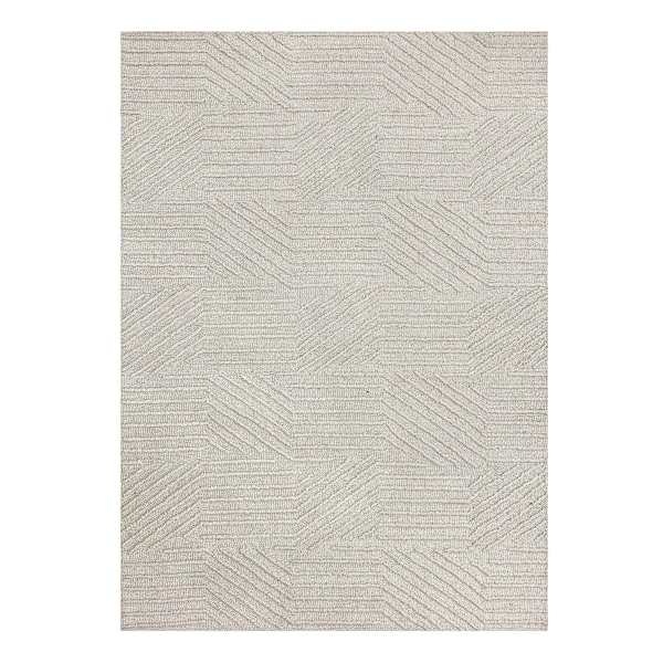 (A473) Found & Fable Dartmouth Ivory Tufted Area Rug, 5x7