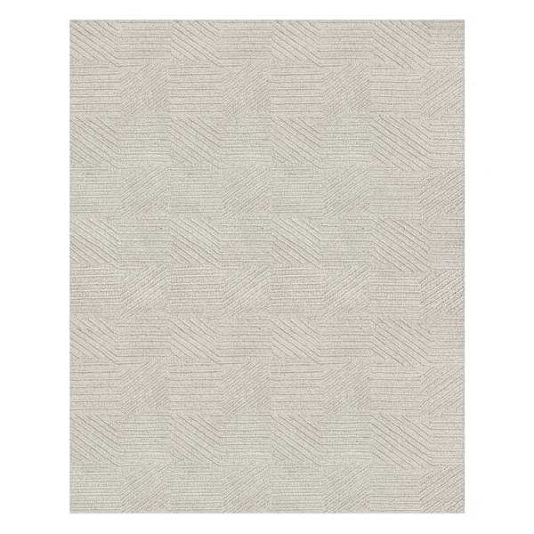 (A473) Found & Fable Dartmouth Ivory Tufted Area Rug, 8x10