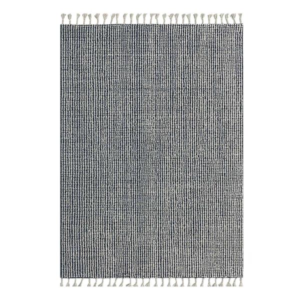(B732) Honeybloom Clark Indigo Woven Area Rug, 5x7