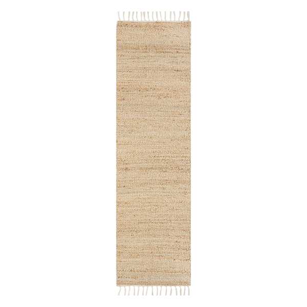 (B825) Honeybloom Lawrence Jute Fringe Runner, 2x7