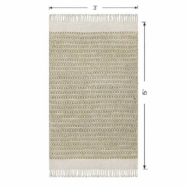 (B820) Honeybloom Dunstan Natural Tan Accent Rug, 3x5