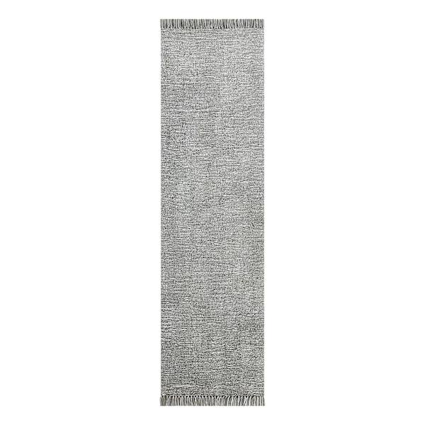 (A484) Crosby St. Breton Grey Tufted Runner, 2x7