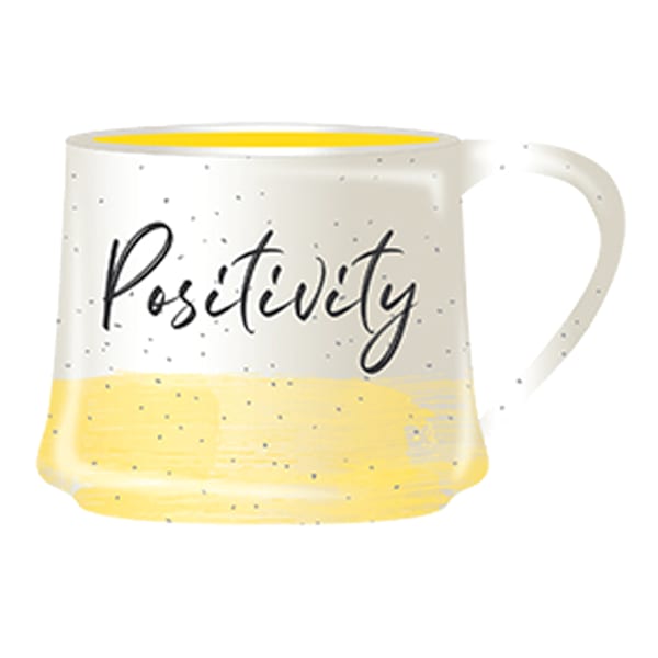 Speckled Yellow Positivity Mug, 20oz