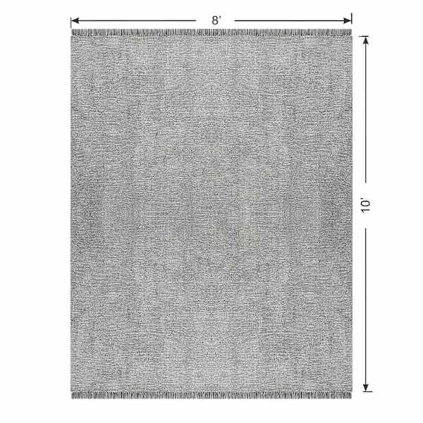 (A484) Crosby St. Breton Grey Tufted Area Rug, 8x10