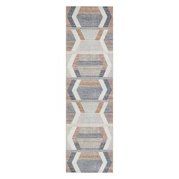 (B827) Arrow Multicolor Washable Runner, 2x7