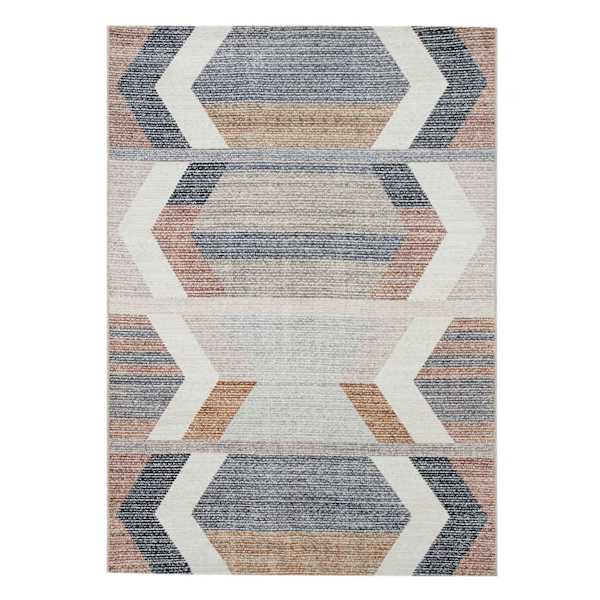 (B827) Arrow Multicolor Washable Area Rug, 5x7