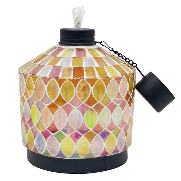 Yellow Mosaic Tabletop Torch, 6"