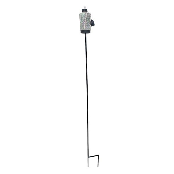 Blue Mosaic Ground Garden Torch, 61"