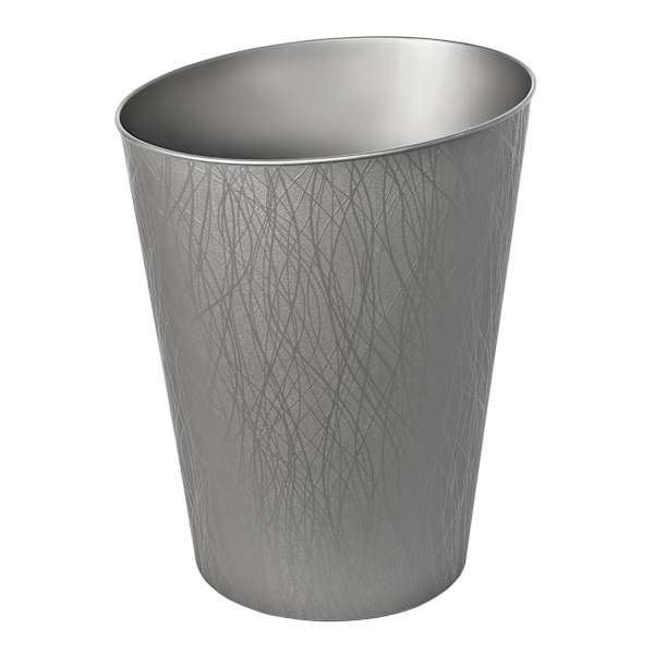 Hefty Decorative Gunmetal Wastebasket, 2.3gal