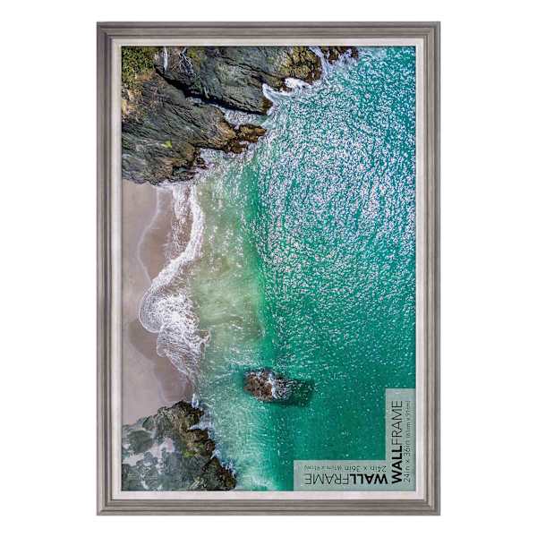 Grey & White Inner Poster Wall Frame, 24x36