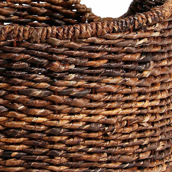 Round Woven Abaca Storage Basket, Medium Round Woven Abaca Storage Basket, Medium