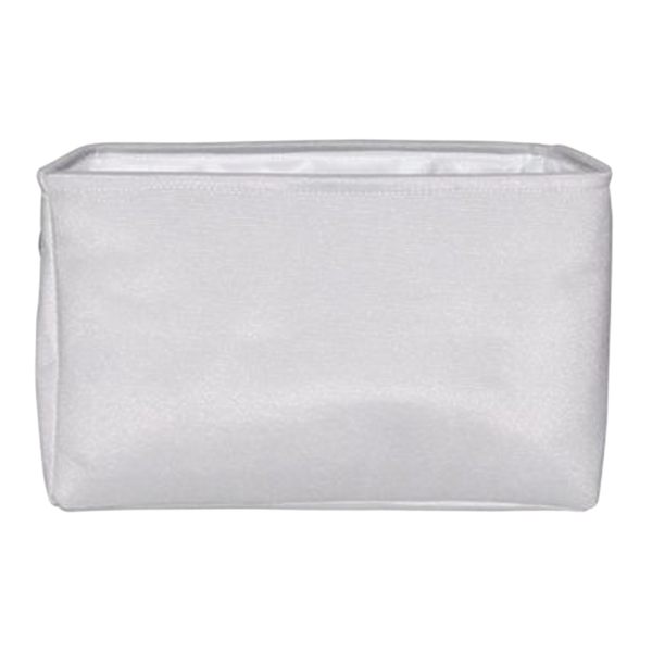 Light Grey Rectangle Fabric Storage Basket, Medium