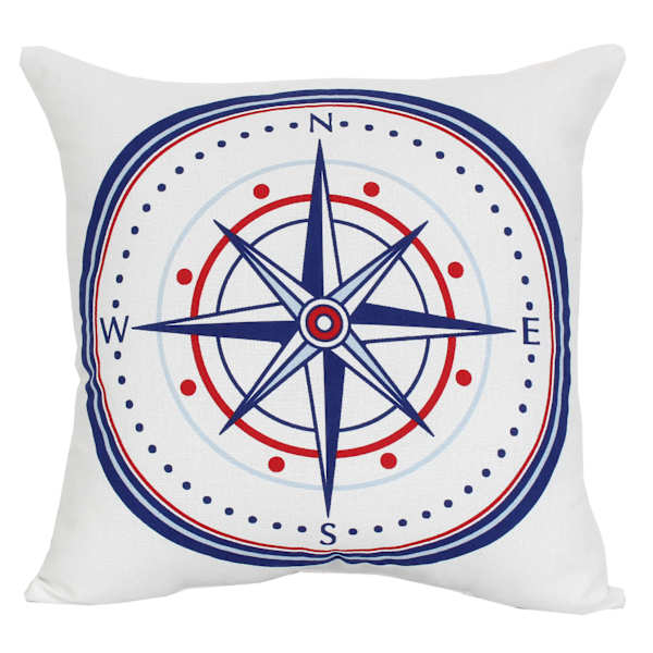 Providence Compass Square Outdoor Throw Pillow, 16"