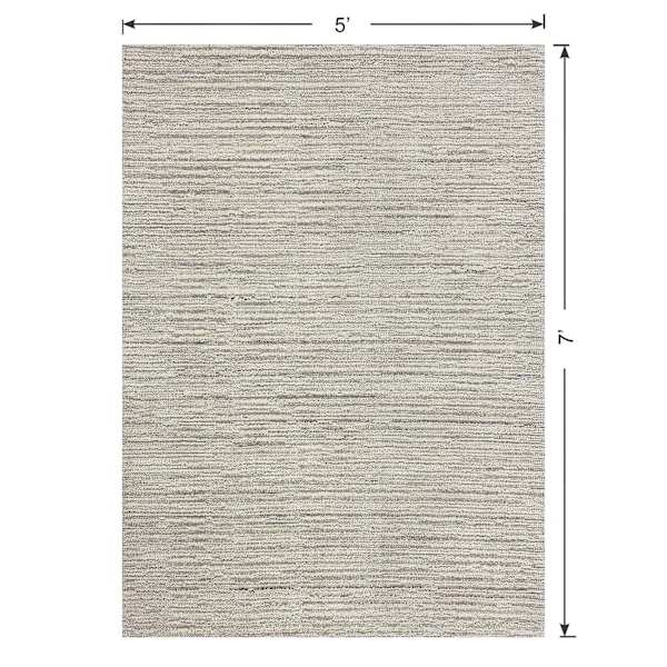 (A472) Honeybloom Burns Neutral Woven Area Rug, 5x7
