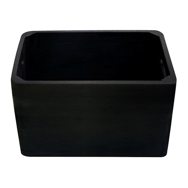 Black Wooden Storage Basket Set, Large