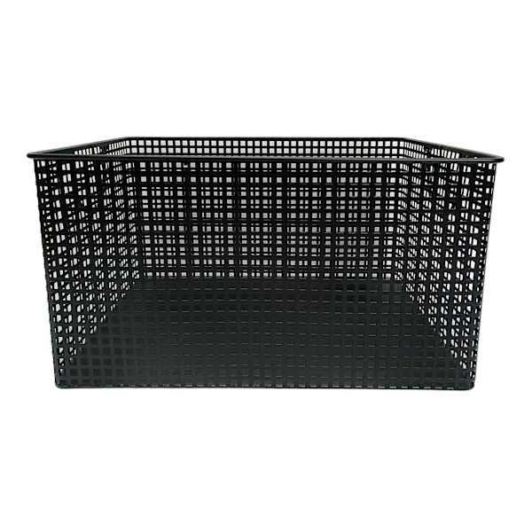 Crosby St. Straton Black Metal Rectangle Storage Basket, Small