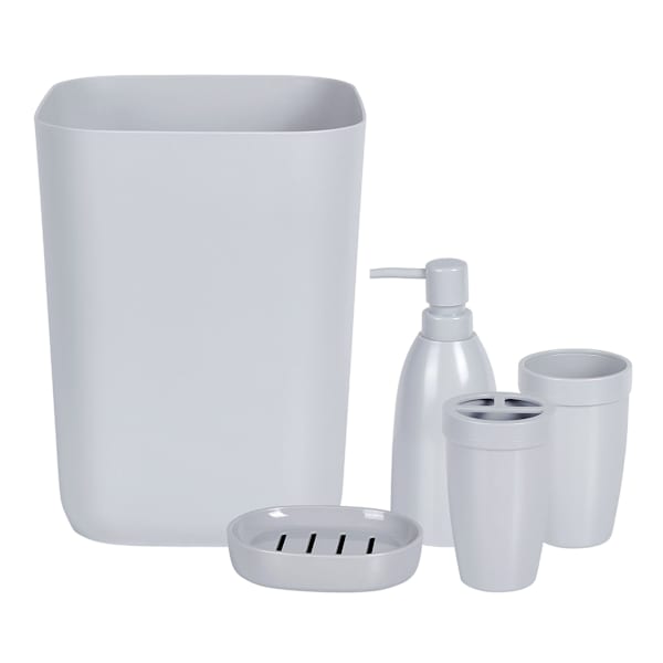 Tiny Dreamers 5-Piece Grey Bath Accessory Set
