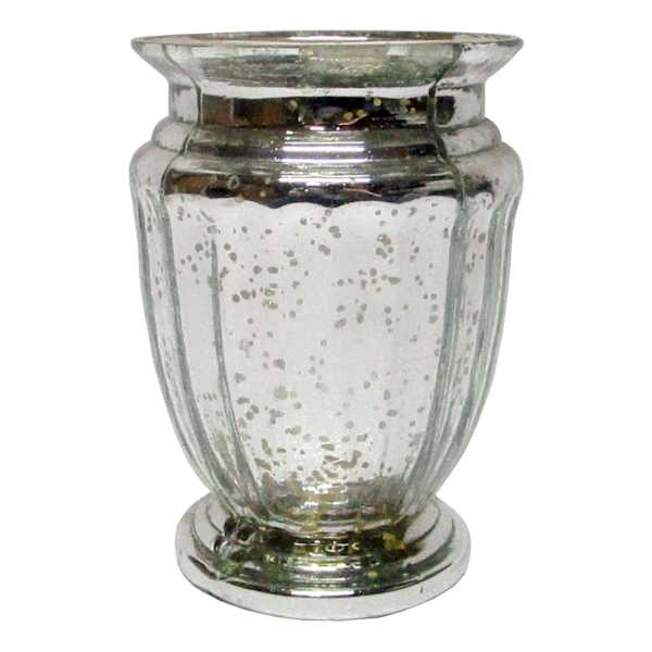 Found & Fable Silver Mercury Glass Vase, 6.5"