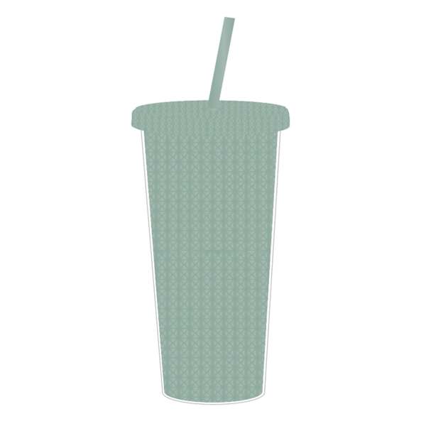 Seafoam Textured Tumbler with Straw, 22oz