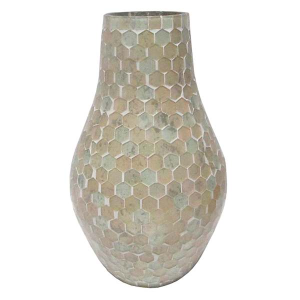 Laila Ali Pink Mosaic Vase, 10"