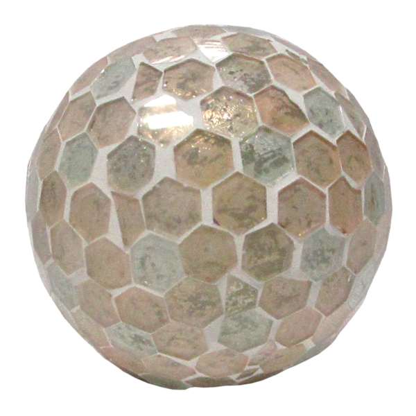 4.2IN PINK MOSAIC ORB