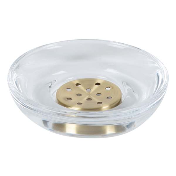 Found & Fable Jasper Clear Glass Soap Dish, 5"