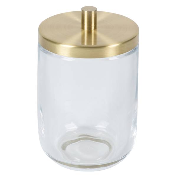Found & Fable Jasper Clear Glass Cotton Ball Holder, 5"