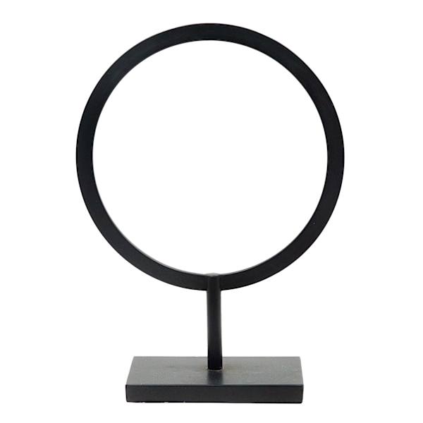 Black Metal Circle Decor, 16"