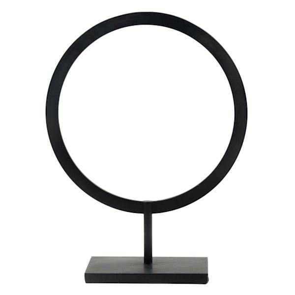 Black Metal Circle Decor, 13"