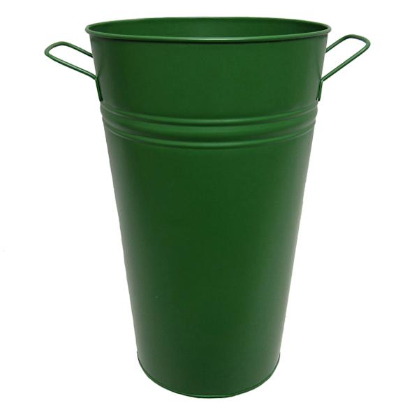 Willow Crossley Tall Green Metal Outdoor Planter, Medium