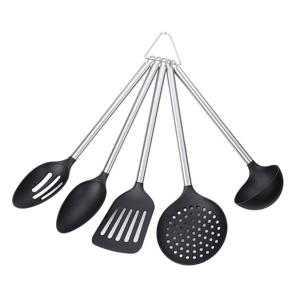 5-Piece Nylon Kitchen Tool Set, Black