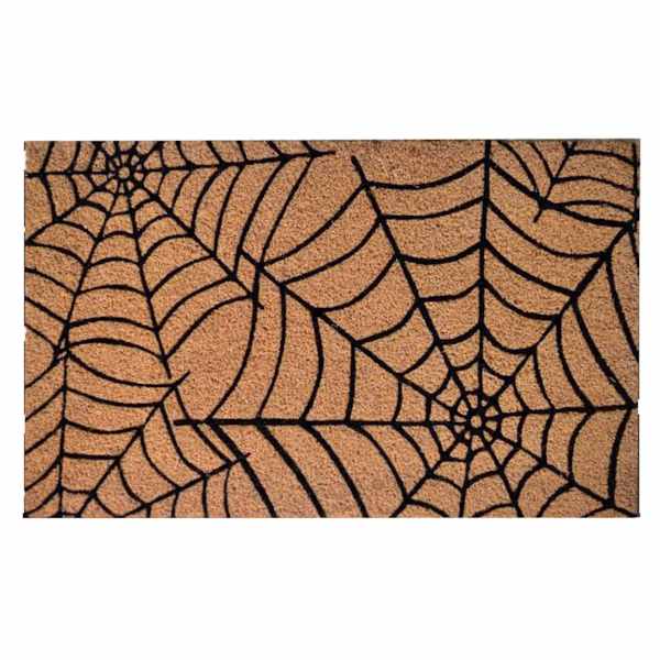 Spider Web Halloween Coir Mat, 18x30