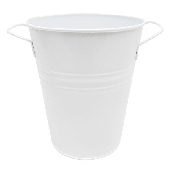 Willow Crossley Tall White Metal Outdoor Planter, Extra Small