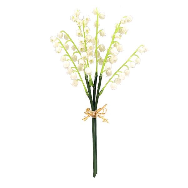 Willow Crossley White Lily of The Valley Floral Bundle, 10"