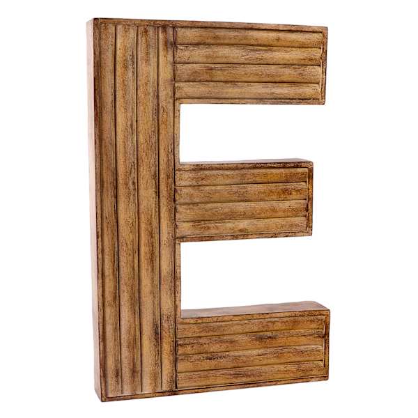 Honeybloom 12" Brown Monogram Letter, E