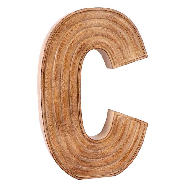 Honeybloom 12" Brown Monogram Letter, C