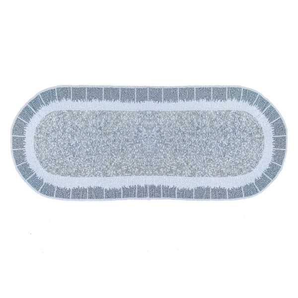 Laila Ali Modern Living Grey Beaded Table Runner, 36x13