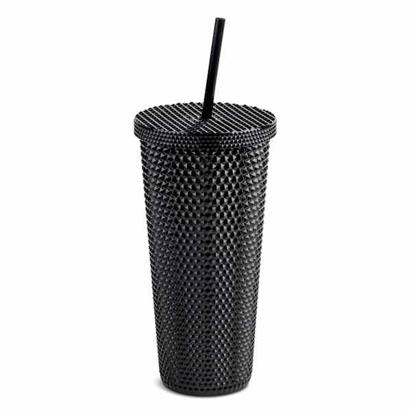 Matte Black Studded Tumbler, 23oz