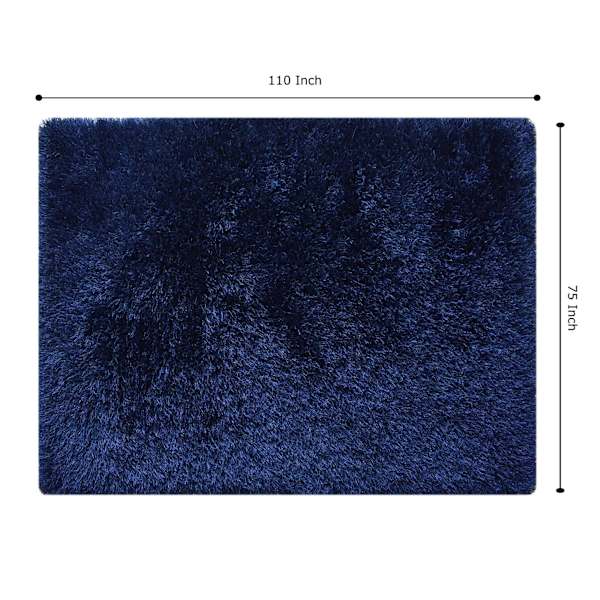 (C196) Eve Blue Shag Area Rug, 6x9