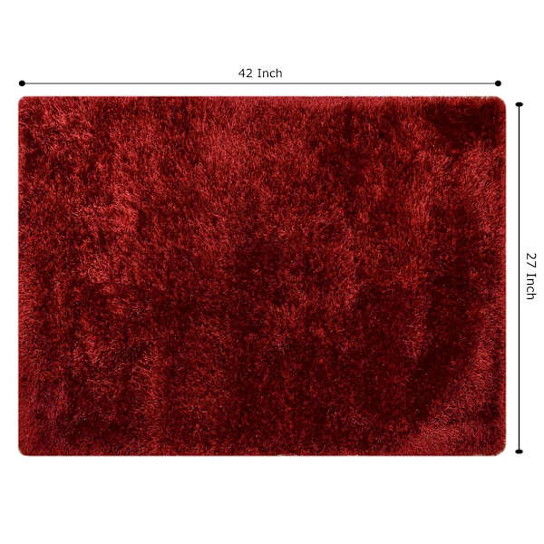 Eve Red Shag Accent Rug, 27x42