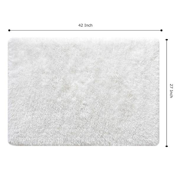 Eve White Shag Accent Rug, 27x42